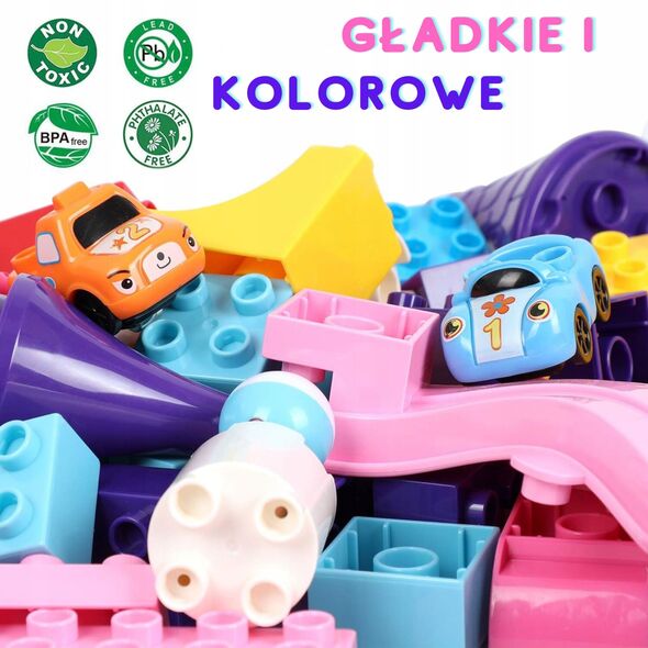 Klocki konstrukcyjne 162 elementy dla dziewczynek