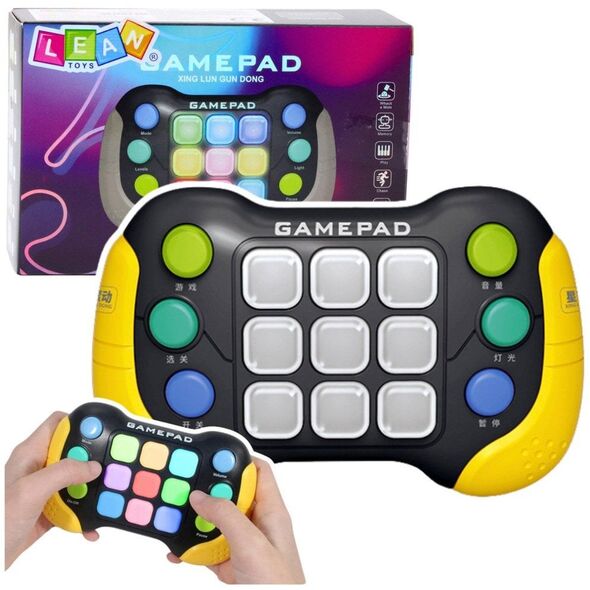 Elektroniczna Gra Zręcznościowa Game Pad Pop-It LED 5 Trybów LEAN Toys