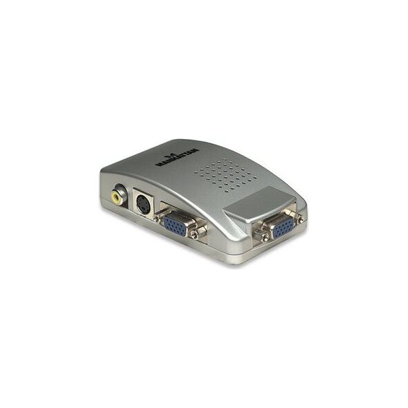 System przekazu sygnału AV Manhattan RCA (Cinch) - RCA (Cinch) D-Sub (VGA) - D-Sub (VGA) srebrny (150095)