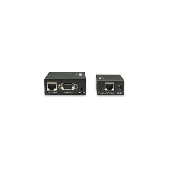 System przekazu sygnału AV Manhattan Extender VGA Cat5/5e/6 z audio do 300 m (177344)