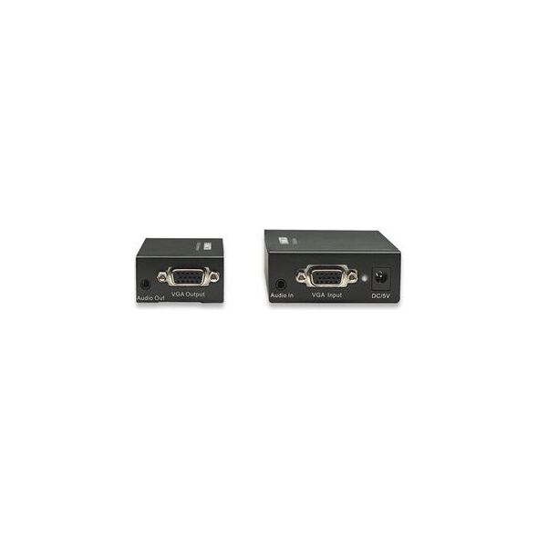 System przekazu sygnału AV Manhattan Extender VGA Cat5/5e/6 z audio do 300 m (177344)