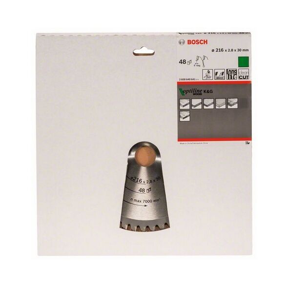 Bosch Tarcza pilarska Optiline Wood 216mm - 2608640641