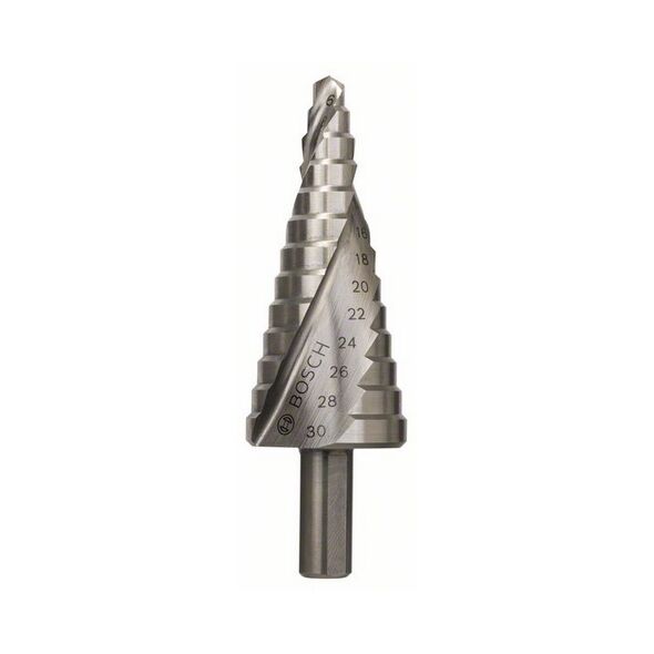 Wiertło Bosch stopniowe walcowe 4 6 10 12 14 16 8 18 20 30 22 24 28 26mm  (2608597520)