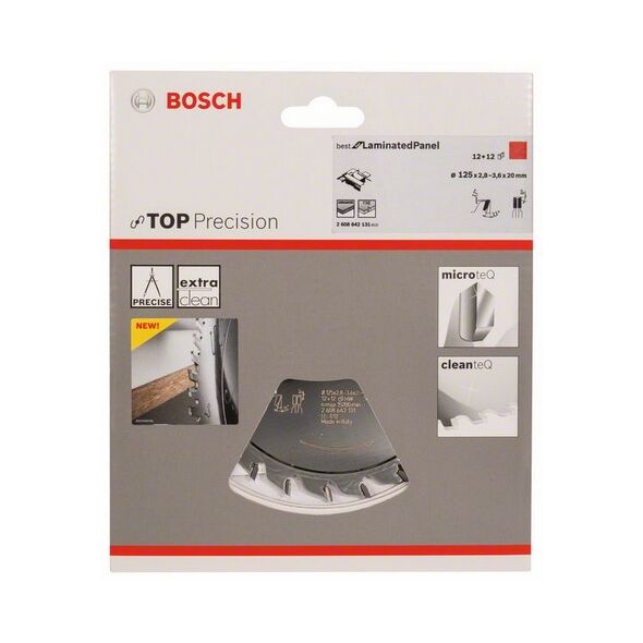 Bosch Tarcza do nacinania Top Precision Laminated Panel 125 x 20mm 24z (2608642131)