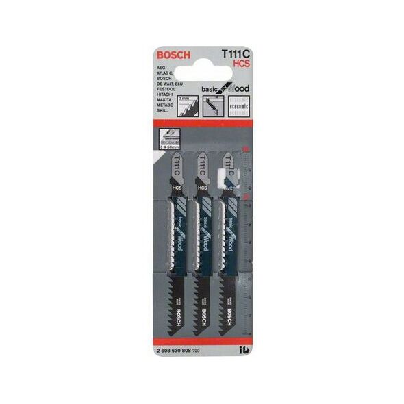 Bosch Brzeszczot do wyrzynarek T 111 C 100mm 3szt. (2608630808)