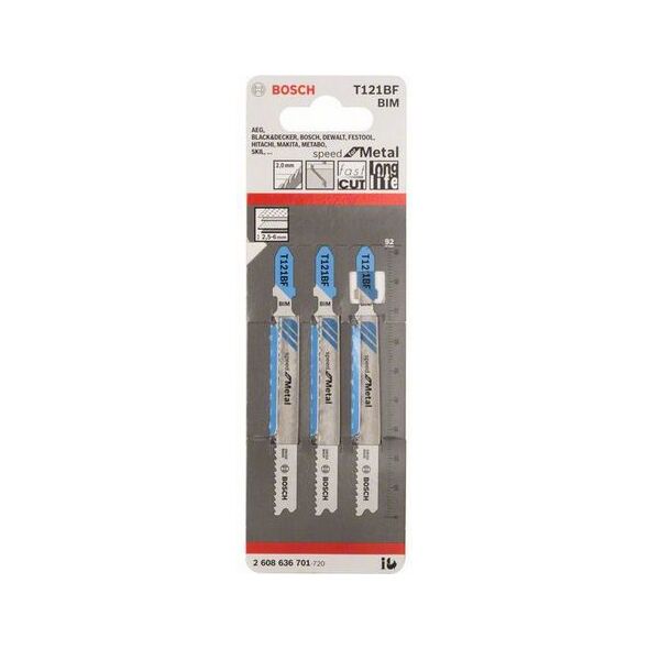 Bosch Brzeszczot do wyrzynarek T 121 BF 92mm 3szt. (2608636701)