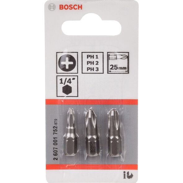 Bosch Końcówk BIT 3 x PH EH SET 3szt. (2.607.001.752)