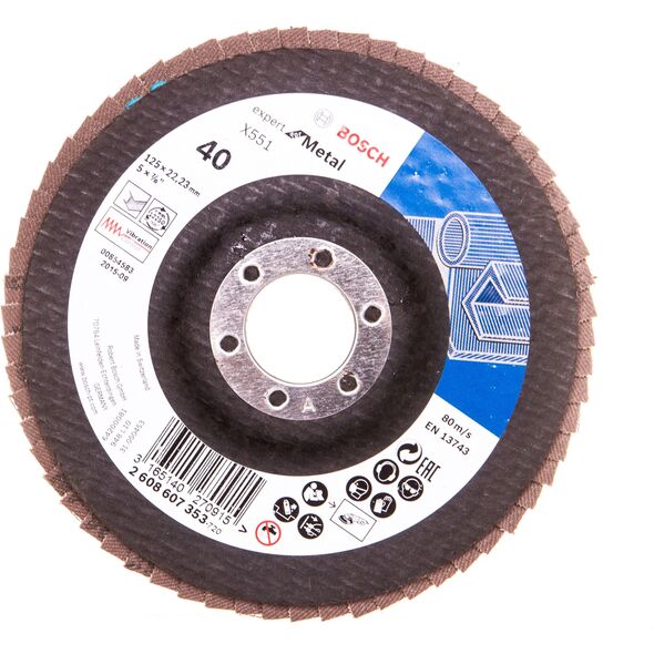 Bosch Tarcza szlifierska listkowa do metalu 40 125x22,23mm (2608607353)