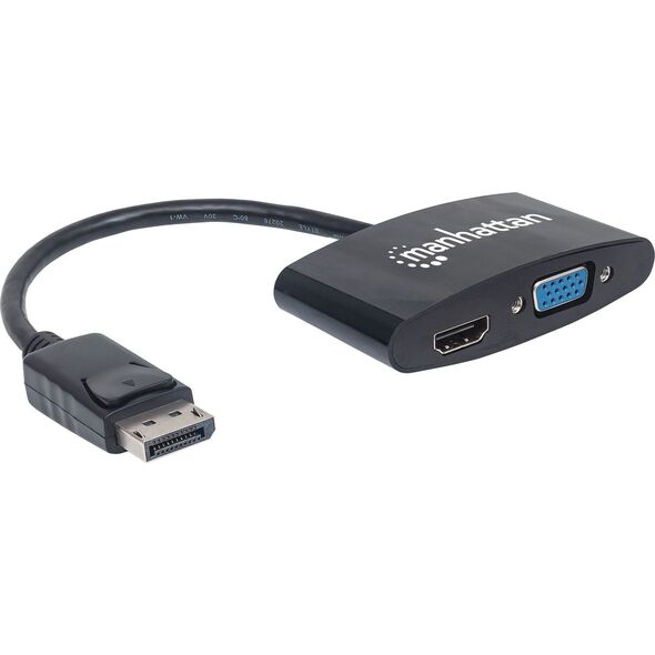 Adapter AV Manhattan DisplayPort - HDMI - D-Sub (VGA) czarny (152587)