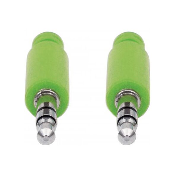 Kabel Manhattan Jack 3.5mm - Jack 3.5mm 1m czarny zielony (394130)