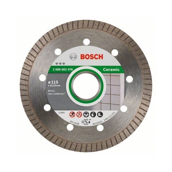 Bosch Tarcza tnąca diamentowa Best for Ceramic Extra-Clean Turbo 115 x 22mm - 2608602478