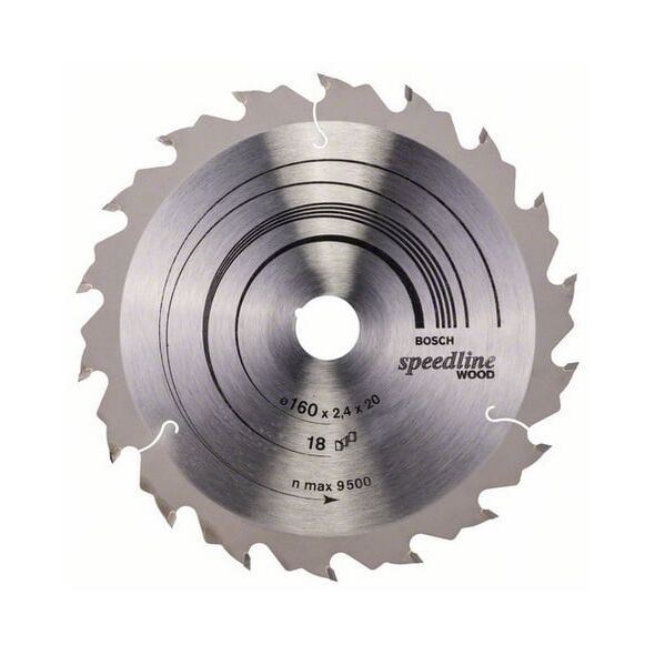 Bosch Tarcza pilarska SPEEDLINE WOOD 160x2,4x20mm 18 zębów 2 608 640 787