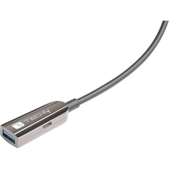 Kabel USB Techly USB-C - USB-C 20 m Czarny (ICOC U3AMF-HY-020)