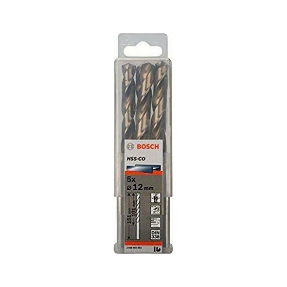 Wiertło Bosch Bosch Metal twist drill HSS-Co, DIN 338, 12.0mm (5 pieces, working length 101mm)