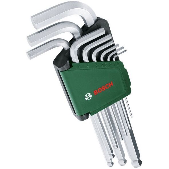 Bosch 9-częściowy zestaw kluczy sześciokątnych