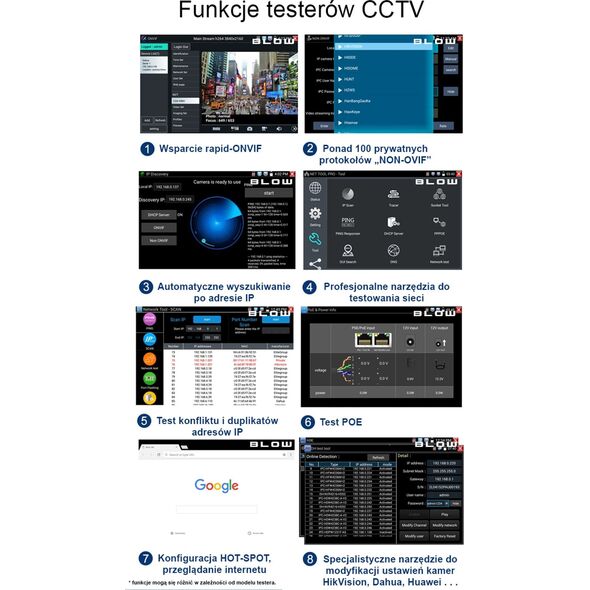 Blow 78-943# Tester cctv ipc-5100 plus