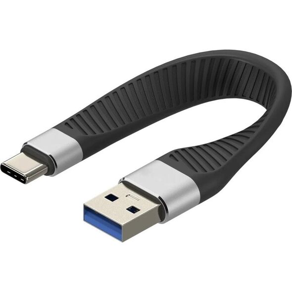 Kabel USB Techly USB-C - USB-C 0.12 m Czarny (ICOC USBC-FL-U322)
