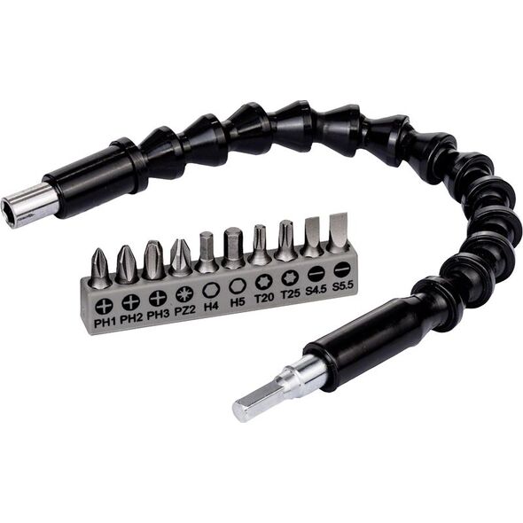Bosch Bosch Przedłużka Elastyczna Do Wkrętarki Plastikowa + 10 Końcówek B2608522377
