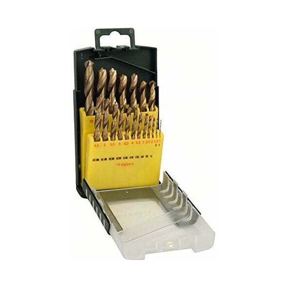 Wiertło Bosch Bosch HSS-TiN metal drill set, 19 items (green)