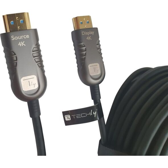 Kabel Techly Techly Kabel HDMI 2.0 4K60Hz 15m aktywny optyczny 18Gbps