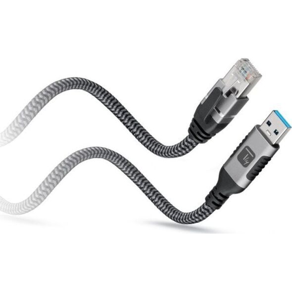 Techly Kabel sieciowy USB-A na Gigabit Ethernet RJ45 3m