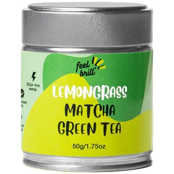 Πράσινο τσάι Matcha με λεμονόχορτο Feel Brill, 50 g