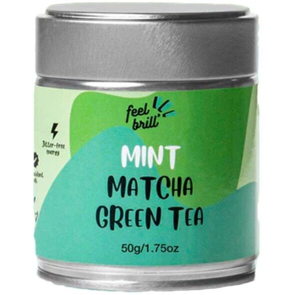 Πράσινο τσάι Matcha με μέντα Feel Brill, 50 g