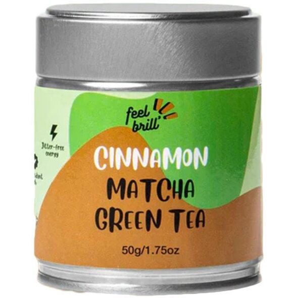 Πράσινο τσάι Matcha με κανέλα Feel Brill, 50 g
