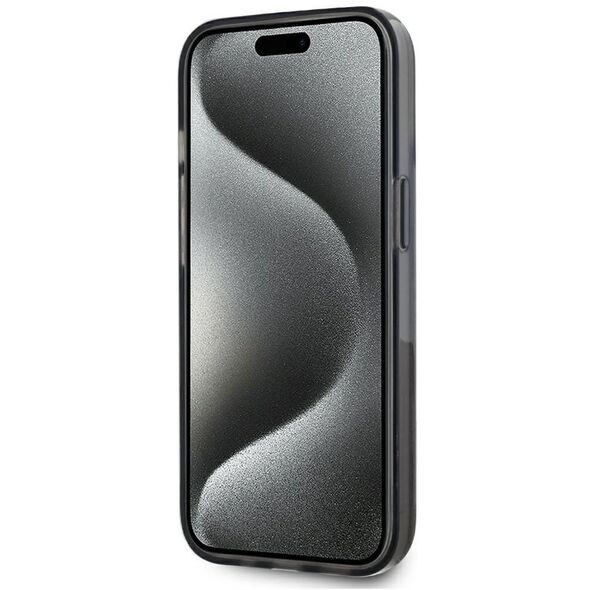 Etui Karl Lagerfeld Liquide Glitter      Monogram Gradient do iPhone 15 czarny