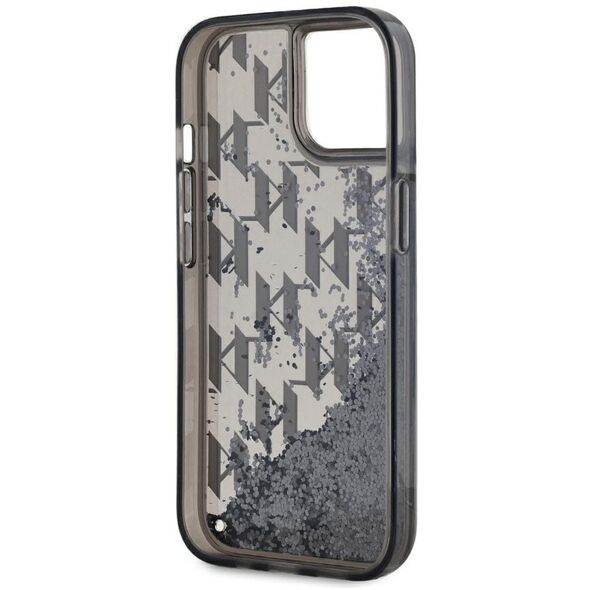 Etui Karl Lagerfeld Liquide Glitter      Monogram Gradient do iPhone 15 czarny