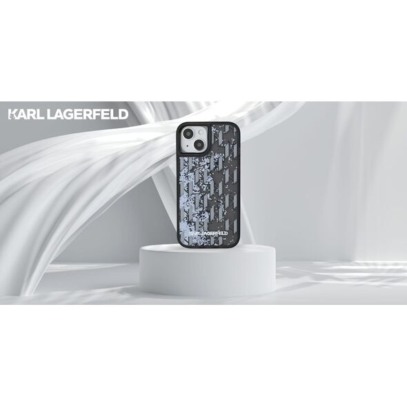 Etui Karl Lagerfeld Liquide Glitter      Monogram Gradient do iPhone 15 czarny