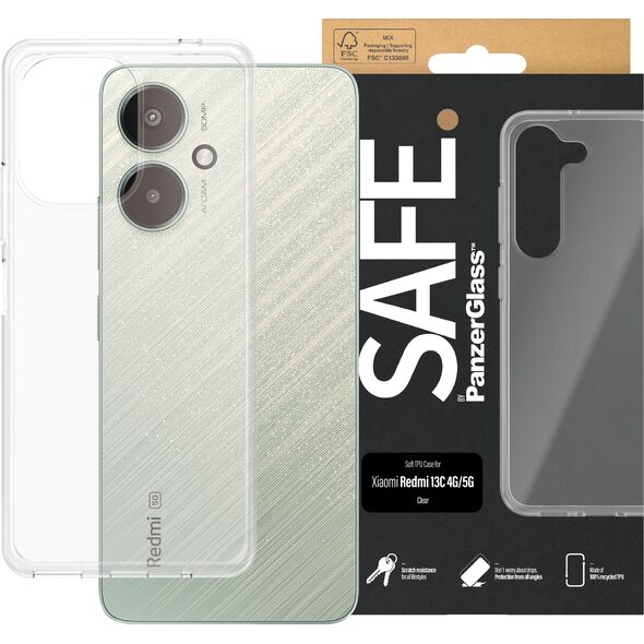 PanzerGlass SAFE. By PanzerGlass TPU Case for Xiaomi Redmi 13C