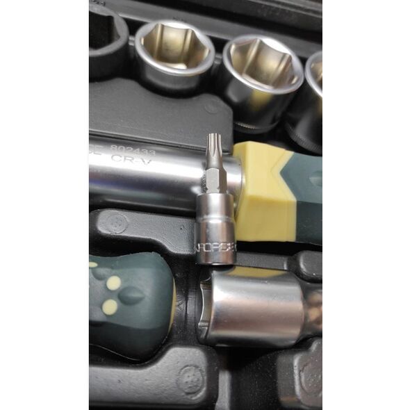 Σετ εργαλείων 125+6τμχ. 1/4", 3/8", 1/2" Premium