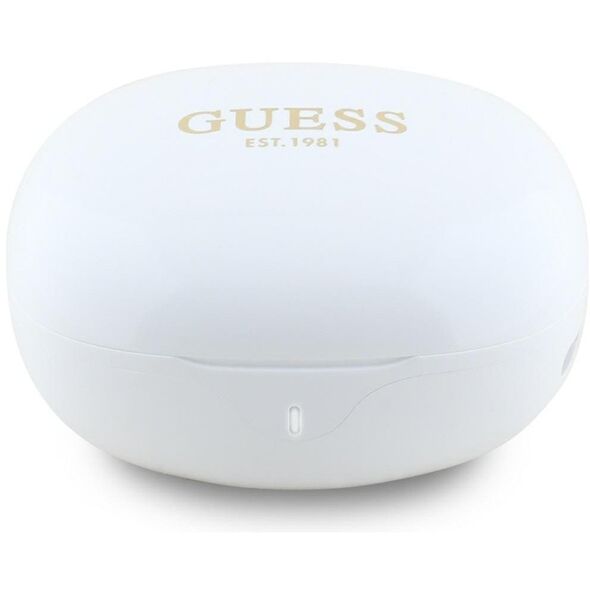 Słuchawki TWS Guess Flat Classic Logo    Electroplated biały