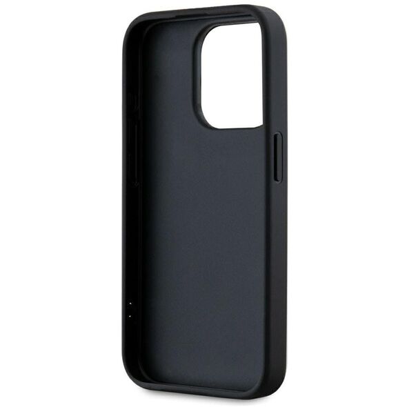 Etui Karl Lagerfeld Saffiano Athleisure  Stripes Cord do iPhone 15 Pro czarno-różowy
