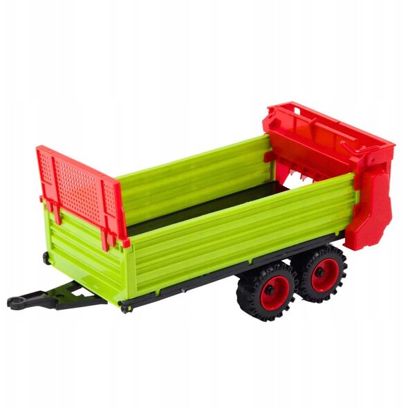 Traktor Z Przyczepką Napęd Frykcyjny Otwierana Maska Drzwi Zielony