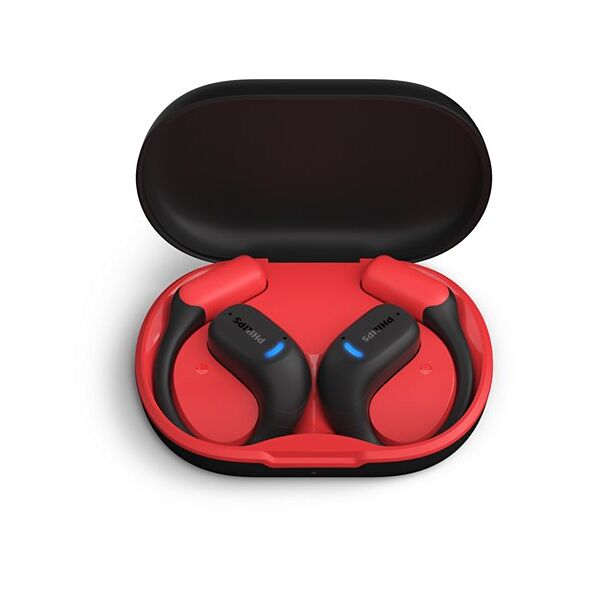 Philips 6000 series TAA6709BK/00 słuchawki/zestaw słuchawkowy True Wireless Stereo (TWS) Nauszny Sport Bluetooth Czarny, Czerwony