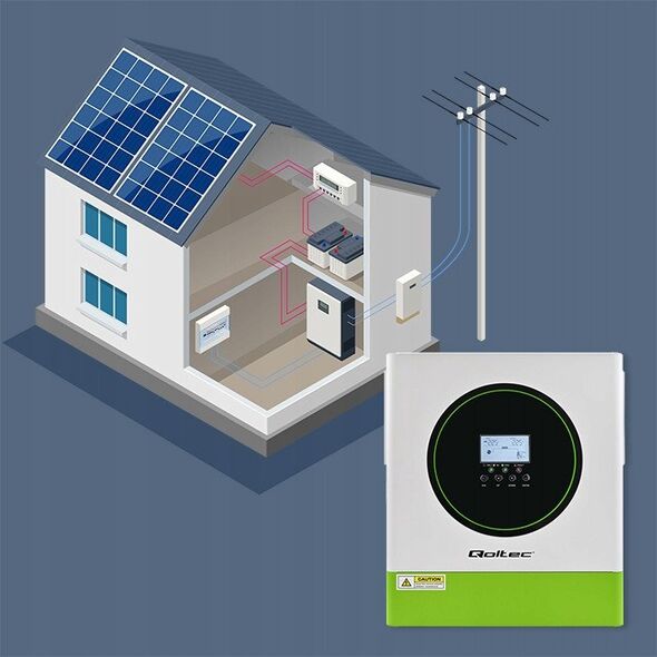 Hybrydowy Inwerter solarny Off-Grid 3500W | 100A | 24V | MPPT |  BMS | opcja Wi-Fi | Sinus | Power Factor 1.0