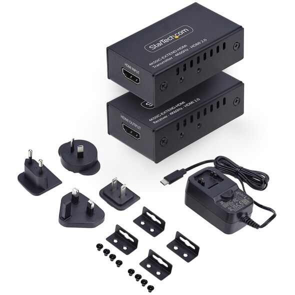 StarTech 4K50IC-EXTEND-HDMI przedłużacz AV Nadajnik i odbiornik AV Czarny