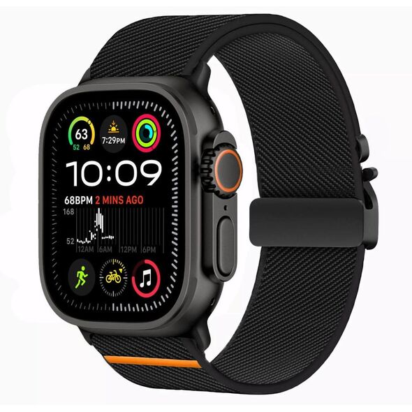 TECH-PROTECT NYLON CLASP APPLE WATCH 6 / 7 / 8 / 9 / 10 / SE / ULTRA 1 / 2 (44 / 45 / 46 / 49 MM) BLACK