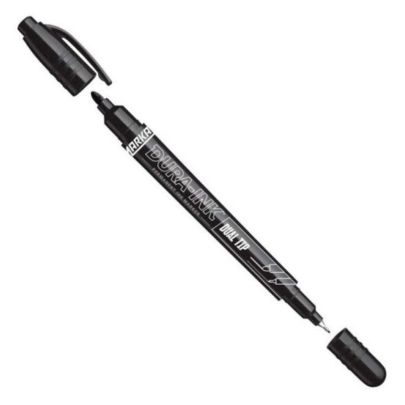 Marker DURA-INK Dual Tip, 0.7 MM, Black