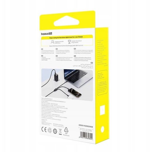 Kabel Baseus Flash Series 3 100W 1,5m (czarny)
