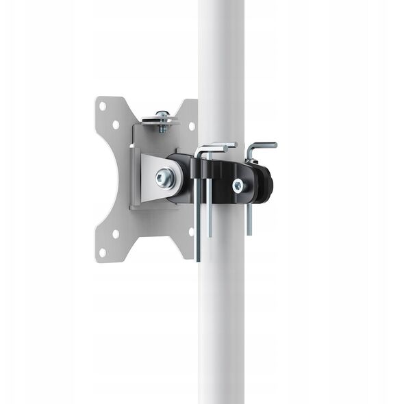 MACLEAN WÓZEK STAND PROFESJONALNY, MOBILNE STANOWISKO KOMPUTEROWE NA KÓŁKACH, MAX 17"-32", MAX 20KG MC-793 W