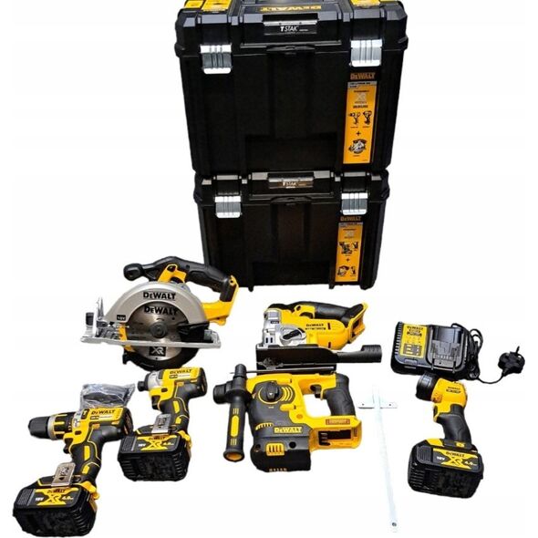 Zestaw elektronarzędzi Dewalt ZESTAW COMBO (DCD795, DCH253, DCF886, DCS331, DCS391, DCL040, 3X BATERIE DCB183, 2X WALIZKI TSTAK)