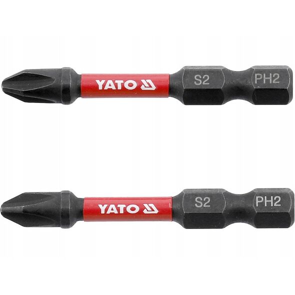 YATO KOŃCÓWKA UDAROWA 1/4"x50mm PH2 /2szt.