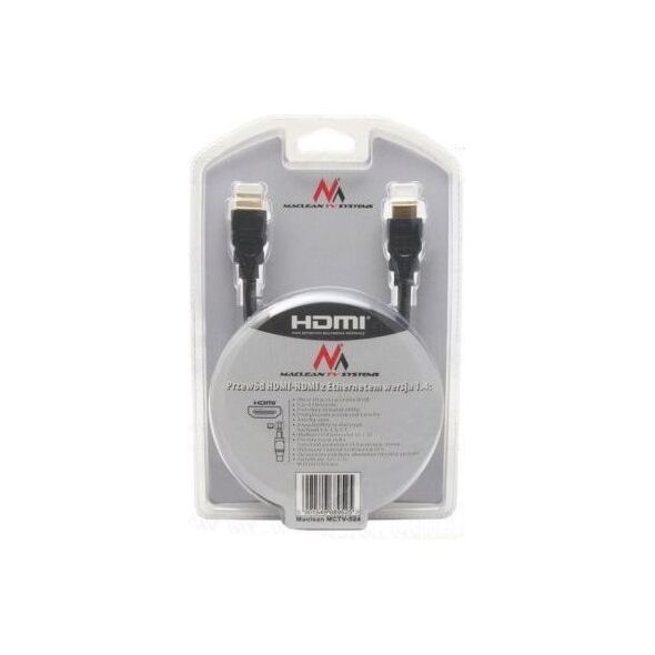 Kabel Maclean HDMI - HDMI 1.8m czarny (MCTV-524-1,8m)