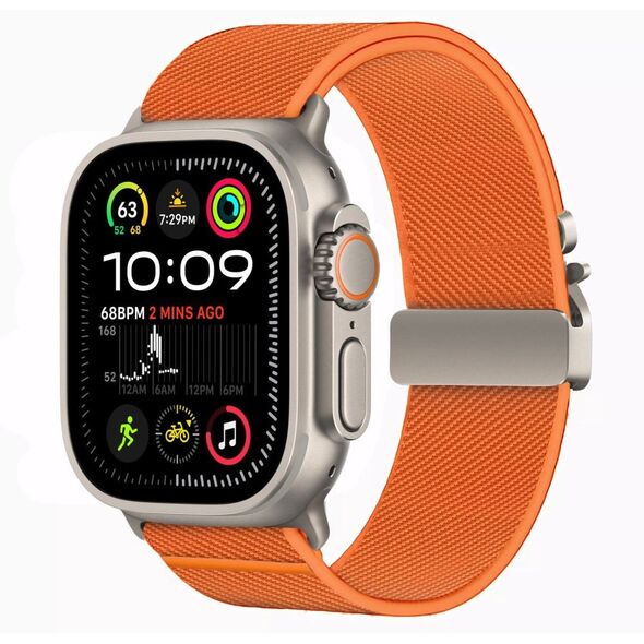 TECH-PROTECT NYLON CLASP APPLE WATCH 6 / 7 / 8 / 9 / 10 / SE / ULTRA 1 / 2 (44 / 45 / 46 / 49 MM) ORANGE