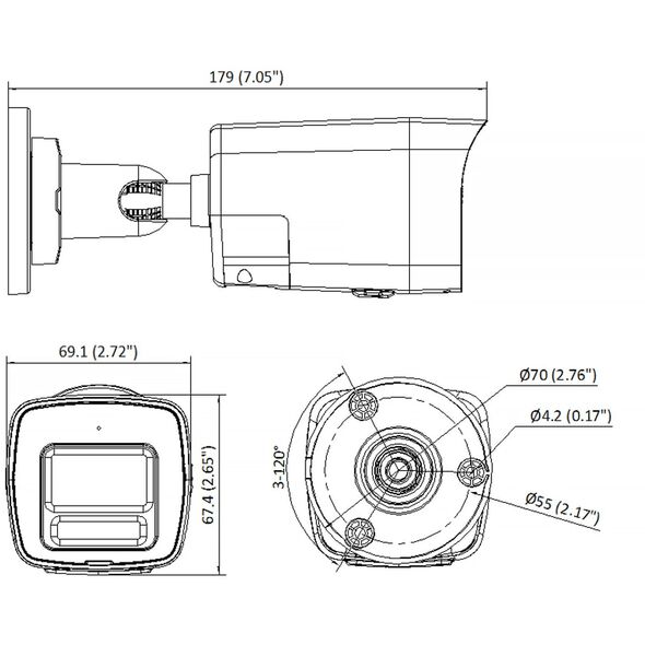 KAMERA IP DS-2CD1063G2-LIUF/SL(2.8MM)PL Smart Hybrid Light 6Mpx Hikvision