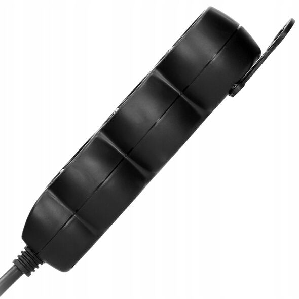 Przedłużacz 3x2P+Z,1,4m, 3x1mm?, czarny