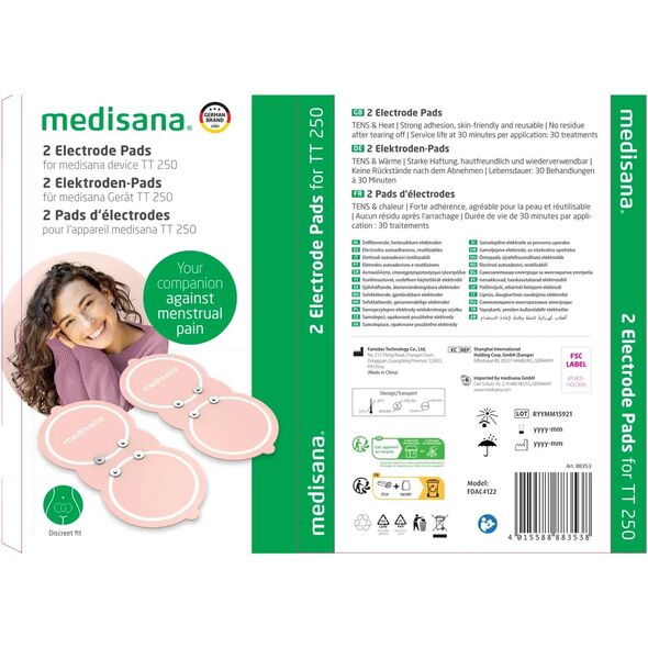 Pady/elektrody do Medisana TT 250 (2 szt., duże)